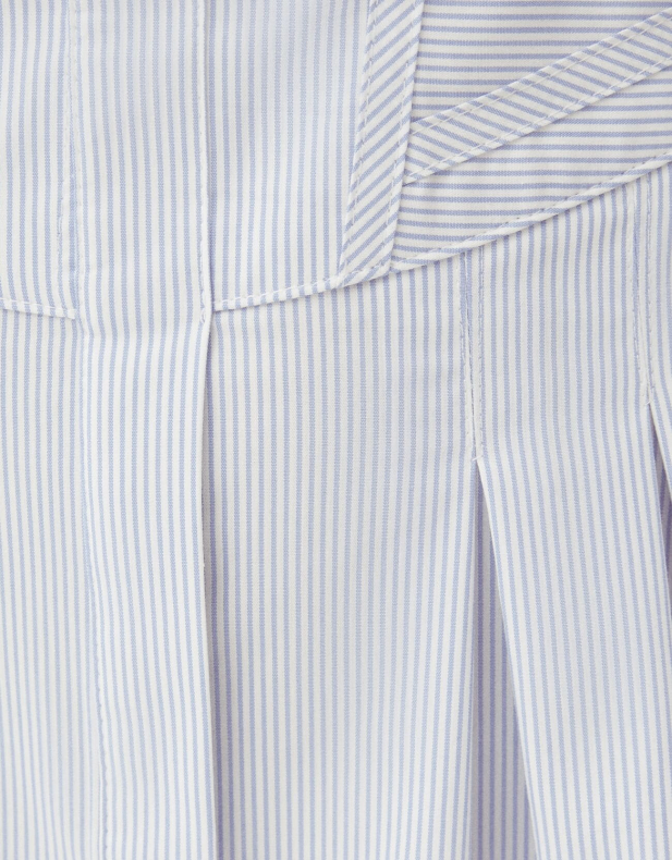 Minihemdkleid aus Popelin mit Corsage-Detail