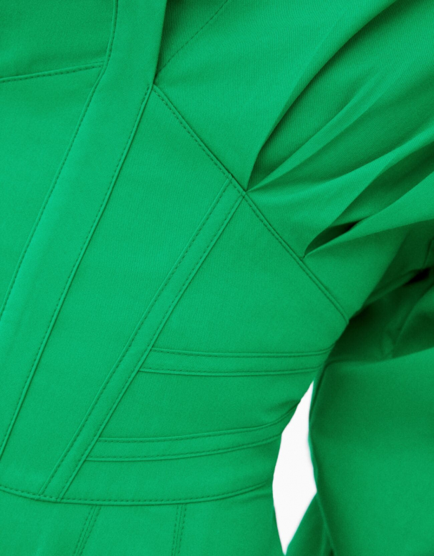 Minihemdkleid aus Popelin mit Corsage-Detail