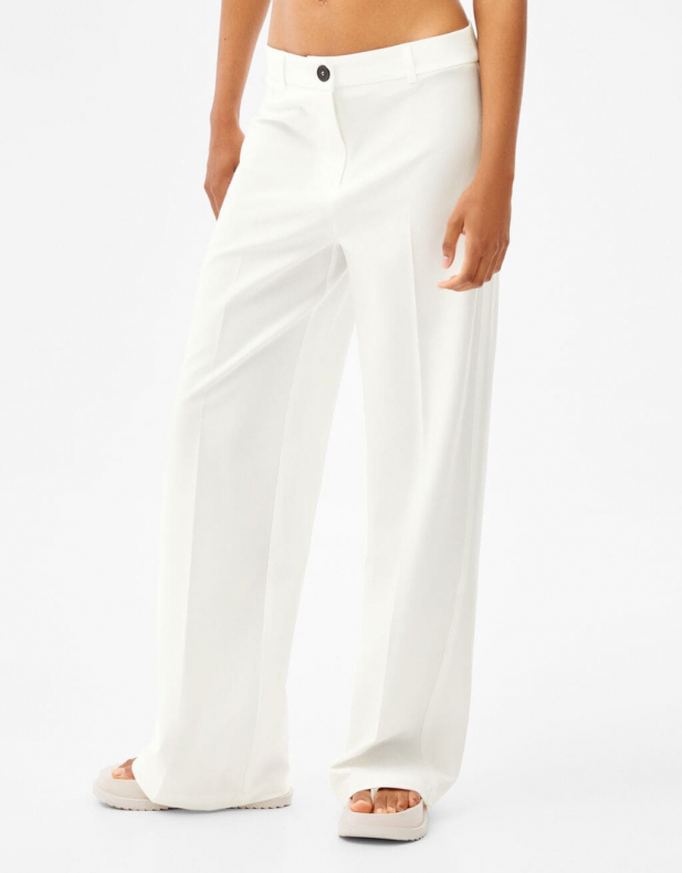 Wide-Leg-Hose mit Gürtelschlaufen