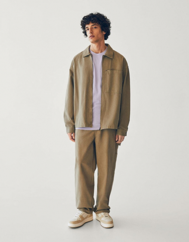 Baumwolljacke mit Reißverschluss