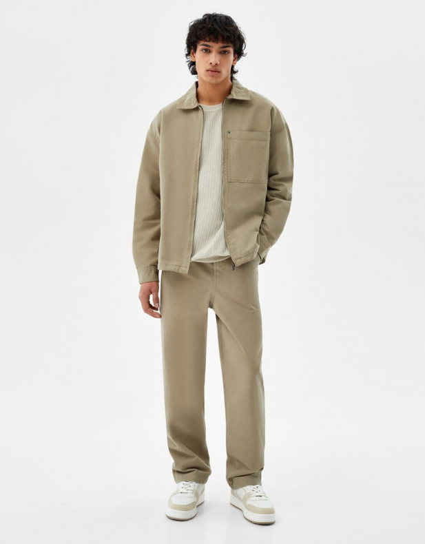 Baumwolljacke mit Reißverschluss