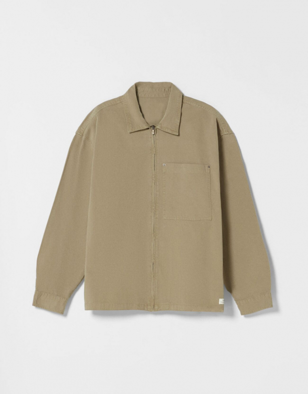 Baumwolljacke mit Reißverschluss