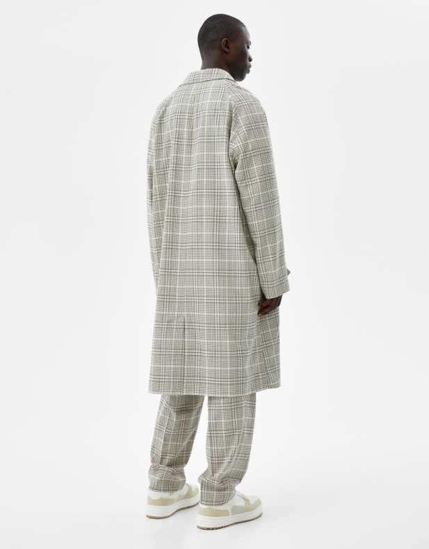 Karierter Trenchcoat