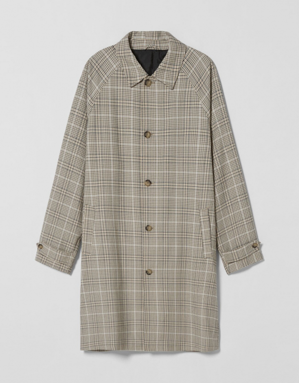 Karierter Trenchcoat